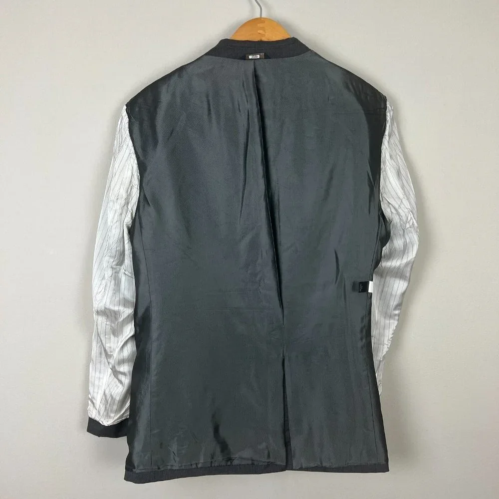 Banana Republic Blazer Jacket Mens 40S Gray Lanificio Wool Modern Fit Sport Coat